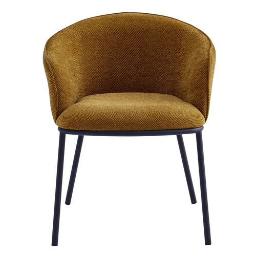 Alvin-fauteuil De Table En Tissu Luxury Moutarde