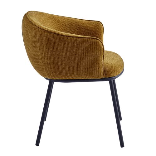 Alvin-fauteuil De Table En Tissu Luxury Moutarde