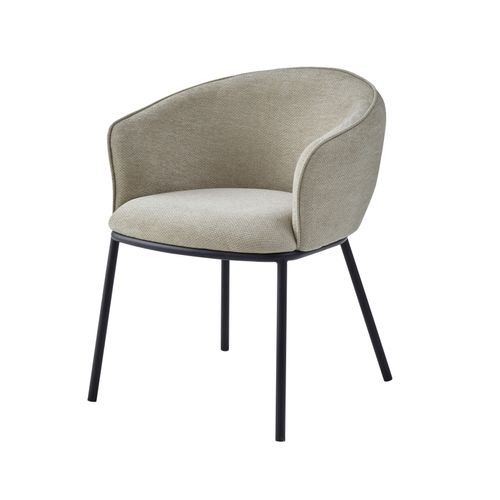 Alvin-fauteuil De Table En Tissu Luxury Grège