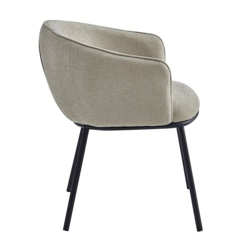 Alvin-fauteuil De Table En Tissu Luxury Grège