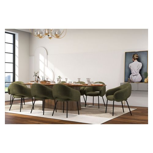 Sharp-fauteuil De Table En Tissu Luxury Kaki (x2)