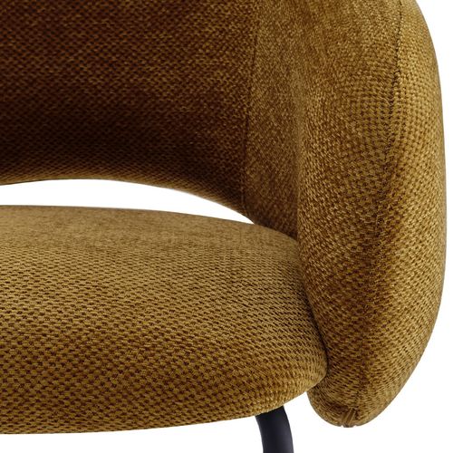 Sharp-fauteuil De Table En Tissu Luxury Moutarde (x2)