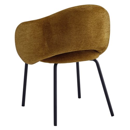 Sharp-fauteuil De Table En Tissu Luxury Moutarde (x2)