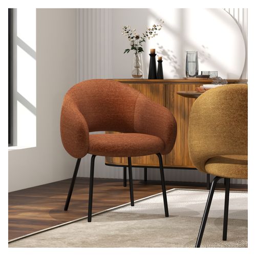 Sharp-fauteuil De Table En Tissu Luxury Terracotta (x2)