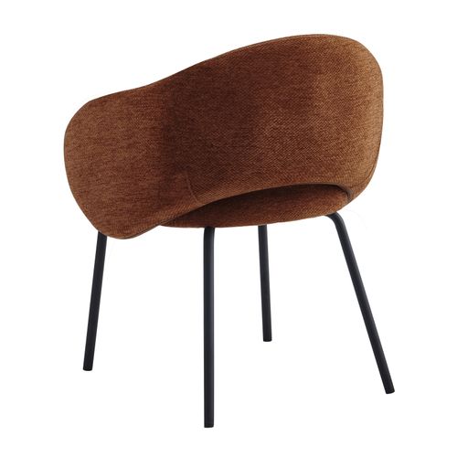 Sharp-fauteuil De Table En Tissu Luxury Terracotta (x2)