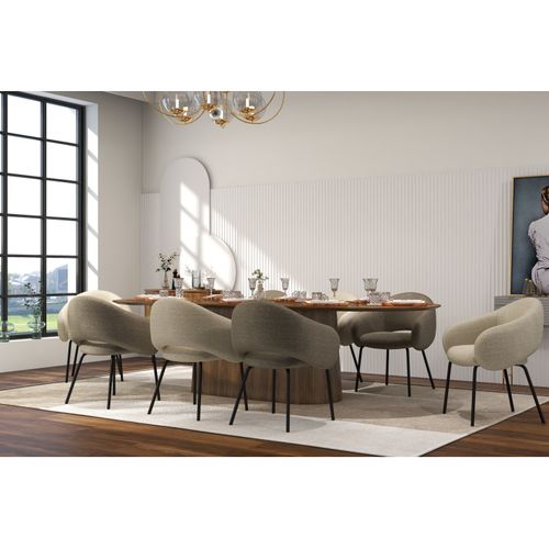 Sharp-fauteuil De Table En Tissu Luxury Taupe (x2)