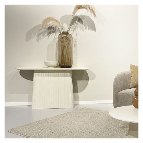 Dolce-console 140 Cm En Bois Massif Ivoire