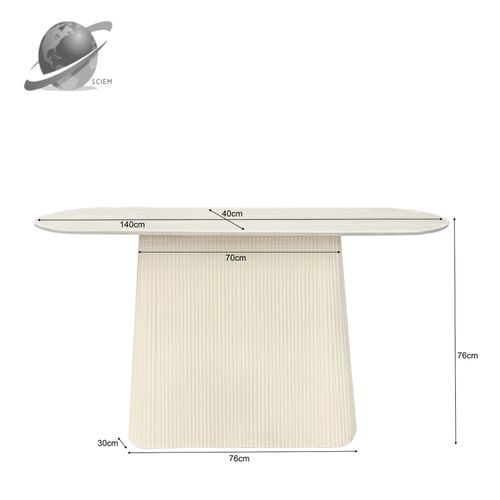 Dolce-console 140 Cm En Bois Massif Ivoire