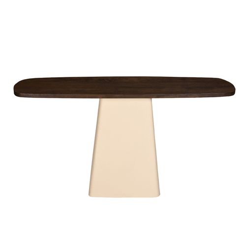 Dylon-console En Bois Massif Et Métal Ivoire