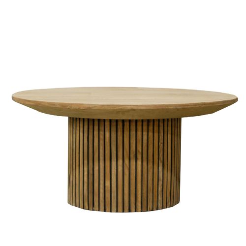 Piana-table Basse Ronde D80 Cm En Teck Massif