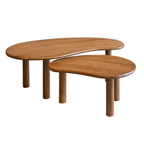 Nubis-set De 2 Tables Basses Gigognes En Bois Massif
