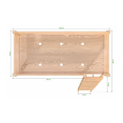 Lit Mezzanine 1 Place Bois Sylvia 90x200 Échelle Inclinée
