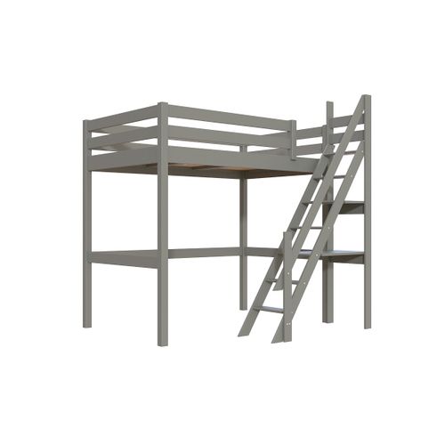 Lit Mezzanine Bois 120x200 Sylvia Avec Escalier De Meunier