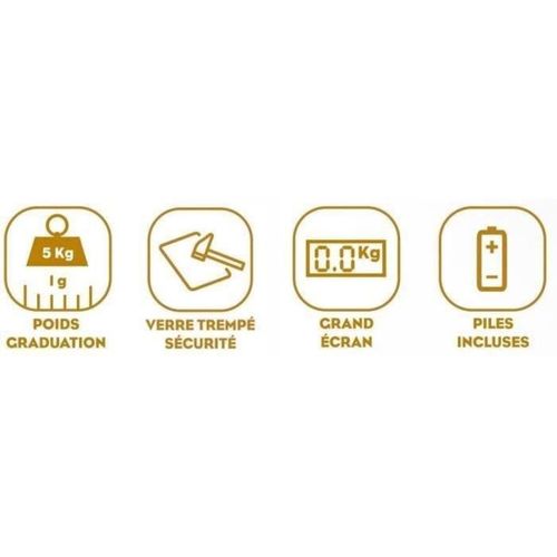 Balance De Cuisine Électronique 5kg - 1g - 8034
