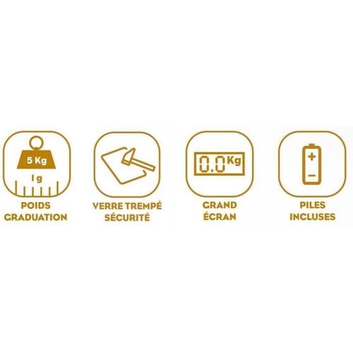 Balance De Cuisine Électronique 5kg - 1g - 8090