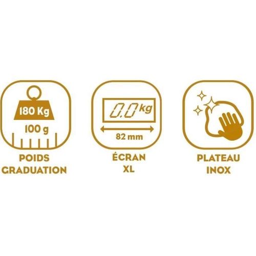 Pèse-personne Électronique 160kg/100g Inox - 8159