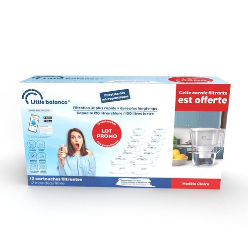 Carafe Filtrante + Lot De 12 Cartouches - 8635
