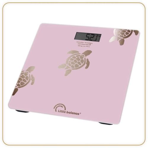 Pèse-personne - 8729 - Tortues Gold Métallisées - USB Réparable - 180 Kg/100 G - Rose