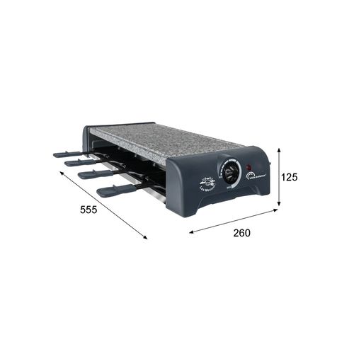 Appareil à Raclette 8 Personnes 1300w + Pierre à Griller - 8751