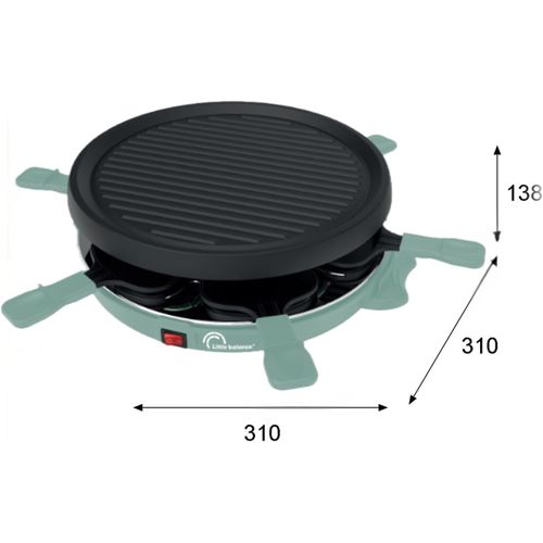 Appareil à Raclette 6 Personnes 800w - 8948