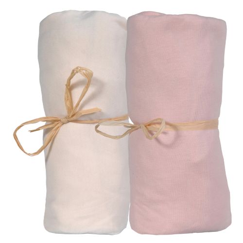 Drap Housse Bébé Jersey Bio (lot De 2) Rose