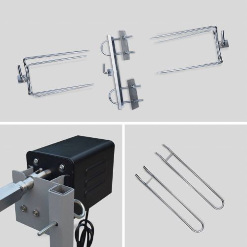 Rôtissoire Électrique Inclinable -  Mathurin Inox - Tournebroche. Barbecue Au Charbon De Bois À