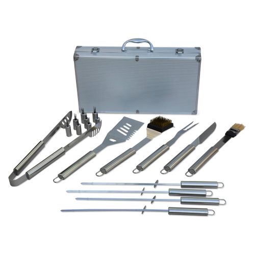 Barbecue Charbon De Bois Georges + Mallette D'ustensiles 18 Accessoires