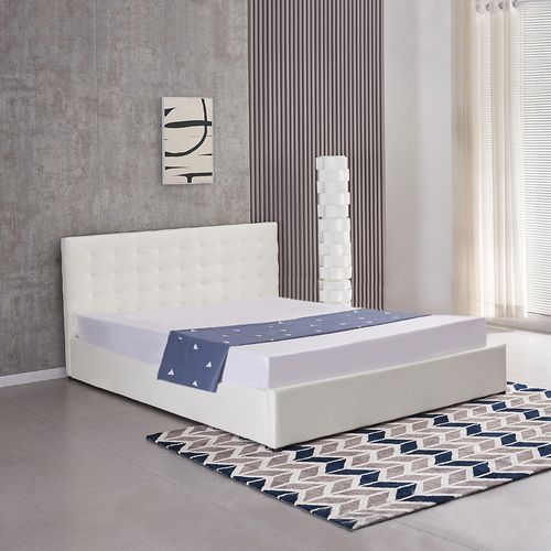 Lit Avec Coffre De Rangement Blanc Avec Sommier 140x190 Cm - Dream