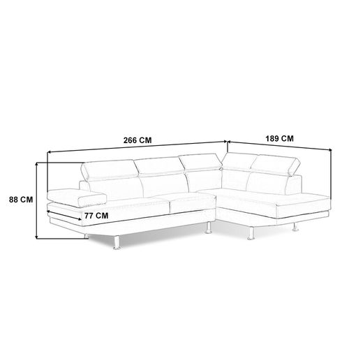 Canapé D'angle Droit En Simili (pu) Noir - Hudson