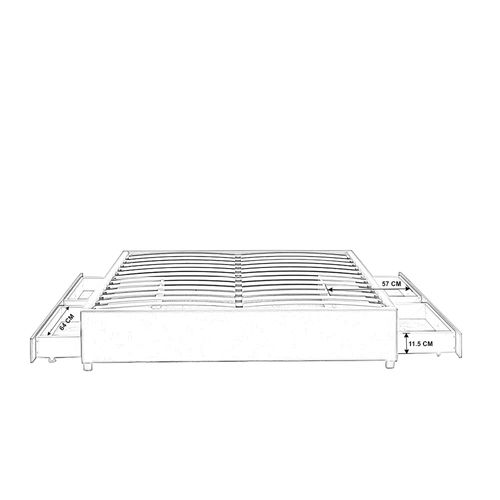 Lit Design Noir Avec Sommier 140x200 Cm - Nott