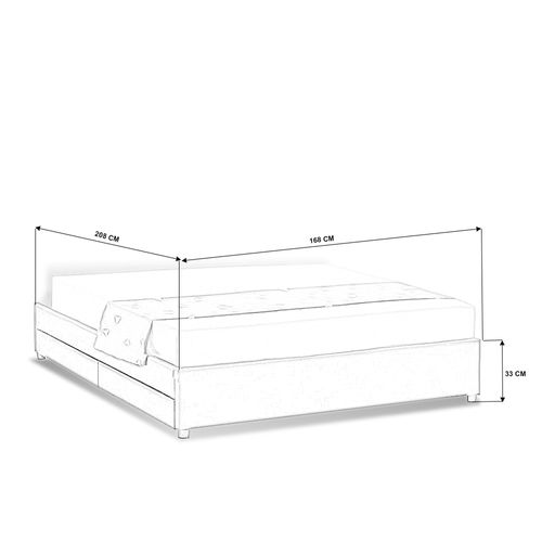 Lit Design Noir Avec Sommier 160x200 Cm - Nott