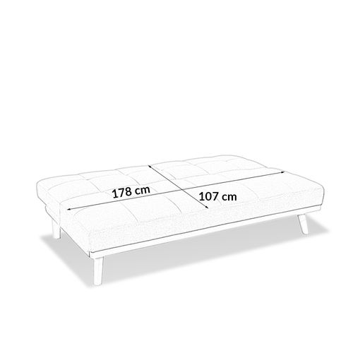 Banquette Clic Clac 3 Places Gris - Hellin