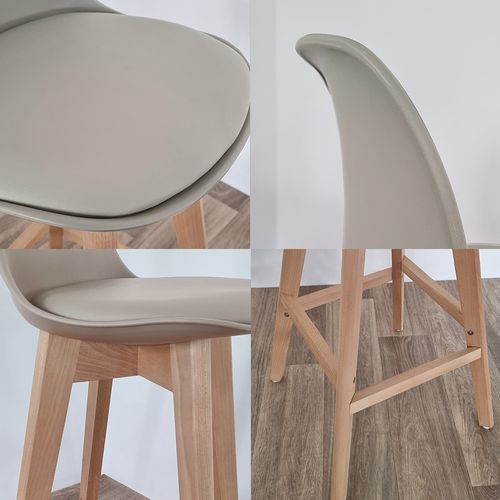 Lot De 4 Tabourets De Bar Mix Color Noir X2, Gris X2 - Eski