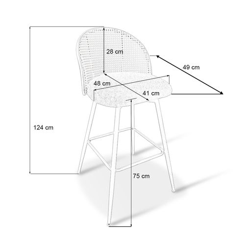Lot De 4 Tabourets De Bar Noires - Neo