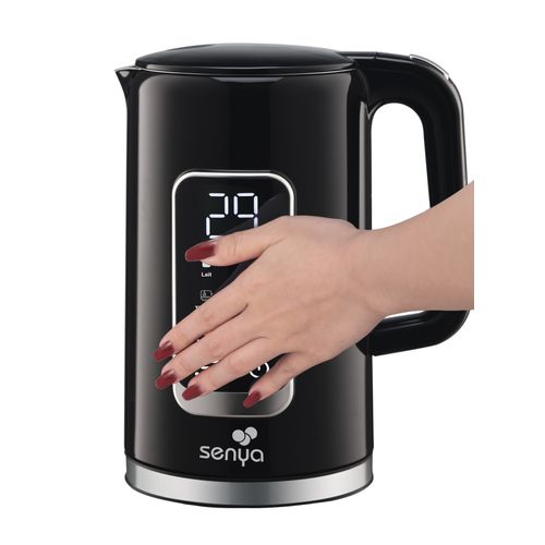 Bouilloire Électrique Programmable Double Paroi Noire Avec 5 Menus Automatiques Sybf-k043n