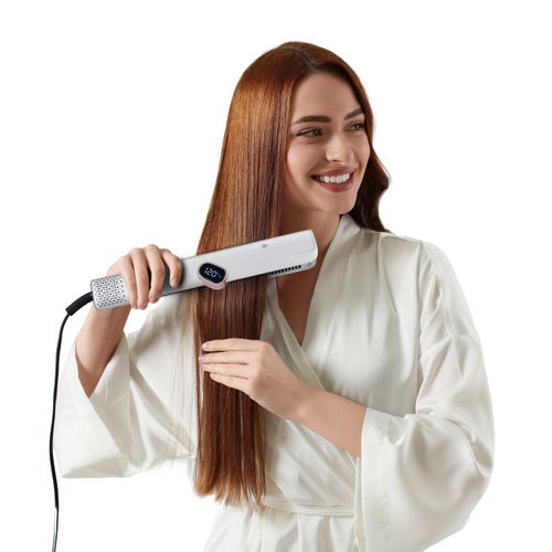 Lisseur Séchant Argenté Wet et Dry 2 En 1 Hair Fusion - Lisseur Et Sèche-cheveux à Air Chaud