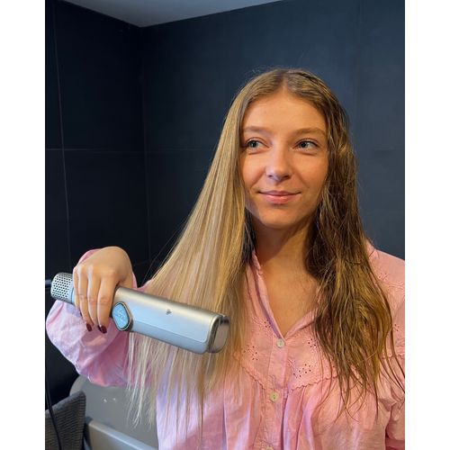 Lisseur Séchant Argenté Wet et Dry 2 En 1 Hair Fusion - Lisseur Et Sèche-cheveux à Air Chaud