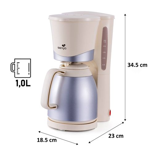 Cafetière Isotherme Simple Coffee, Filtre Permanent Et Système Anti-goutte, Arrêt Automatique