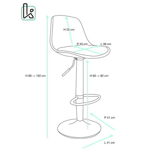 Lot 2 Tabourets De Bar Coussin Effet Vintage Pivotant Hauteur Réglable Chromé Sig+ (noir Marron)