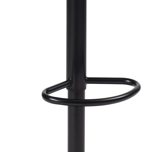 Lot 2 Tabourets De Bar Design Coussin Simili Pivotant Hauteur Réglable Sig (noir Intégral)