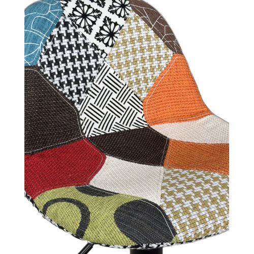 Lot 2 Tabourets De Bar Design Siège Rembourré Patchwork Tissu Pivotant Hauteur Réglable Sig (patch)