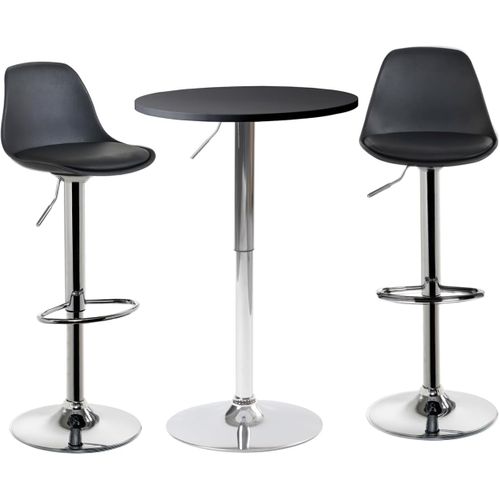 Table De Bar Haute Ø60 Cm – Mange-debout Hauteur Réglable Et Pivotant Seti (noir)