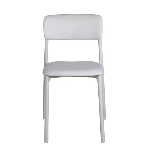 Lot 2 Chaises Cuisine Contemporaine Avec Coussin Simili Rembourré Rim (gris)