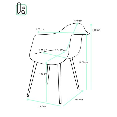 Lot De 2 Fauteuils Accoudoirs Patchwork Pieds Métal Novo (marron)
