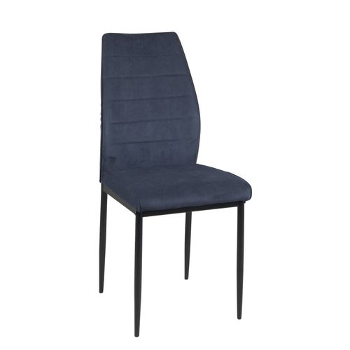 Lot De 4 Chaises De Salle à Manger Milo, Tissu Rayé (bleu Foncé)