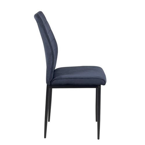 Lot De 4 Chaises De Salle à Manger Milo, Tissu Rayé (bleu Foncé)