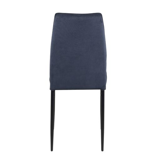 Lot De 4 Chaises De Salle à Manger Milo, Tissu Rayé (bleu Foncé)