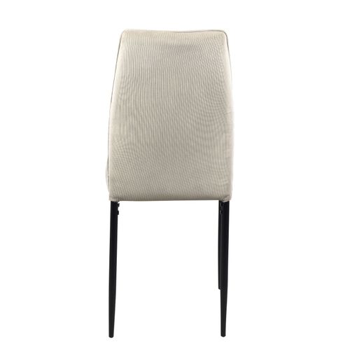 Lot De 4 Chaises De Salle à Manger Milo, Tissu Rayé (beige)