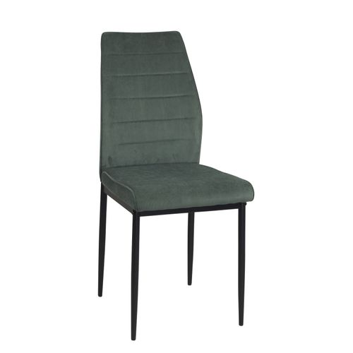 Lot De 4 Chaises De Salle à Manger Milo, Tissu Rayé (vert)