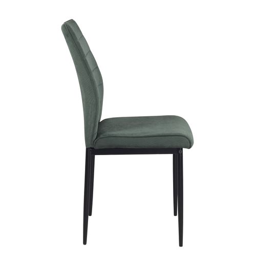 Lot De 4 Chaises De Salle à Manger Milo, Tissu Rayé (vert)